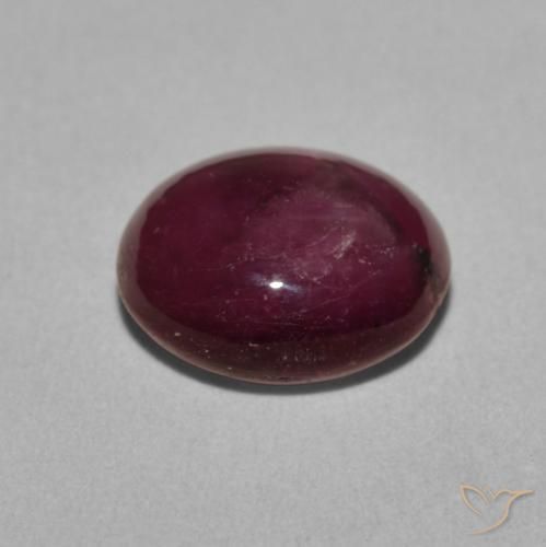 4.98克拉天然星光红宝石，椭圆形，不透明
