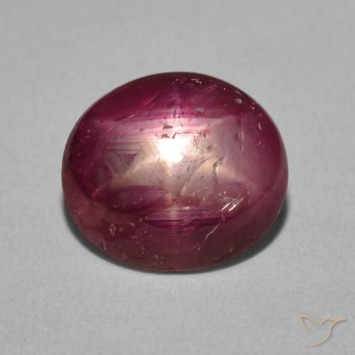 3.97克拉天然星光红宝石，椭圆形，不透明