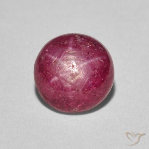 3.12ct 天然 果酱红 星光红宝石, 圆形的, 不透明