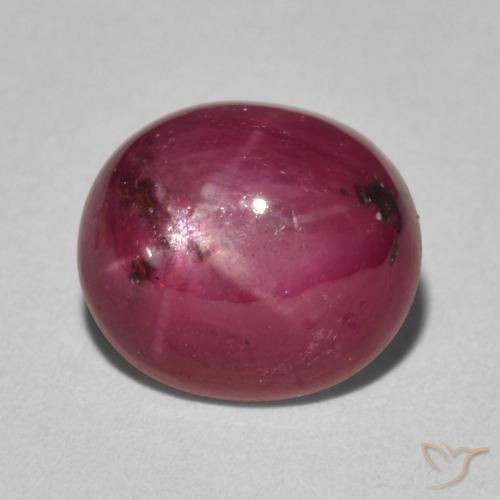 4.85克拉天然星光红宝石，椭圆形，不透明