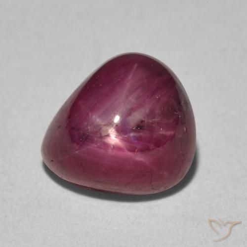 4.42ct 天然 深酒红色 星光红宝石, 梨形, 不透明