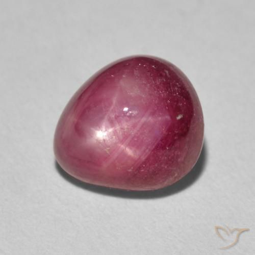4.29ct 天然 果酱红 星光红宝石, 梨形, 不透明