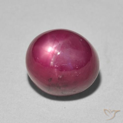 5.96克拉天然星光红宝石，椭圆形，不透明