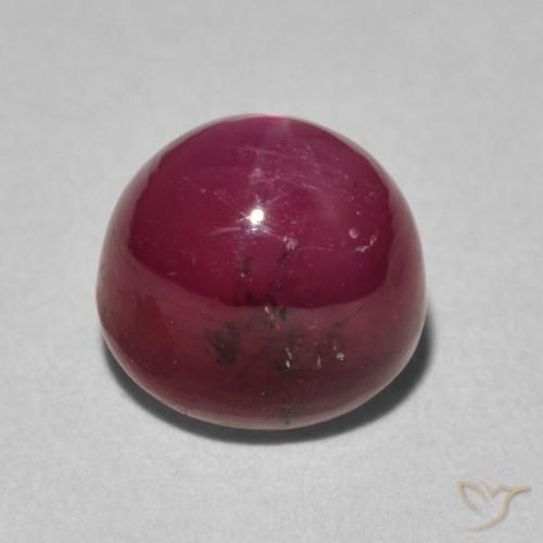 5.96克拉天然星光红宝石，椭圆形，不透明