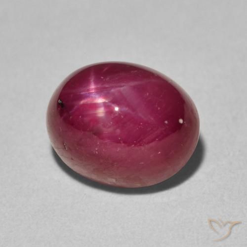 4.69克拉天然星光红宝石，椭圆形，不透明
