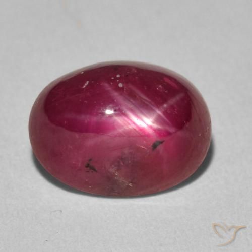4.28ct 天然 酒红色 星光红宝石, 椭圆形, 不透明
