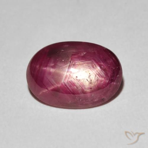 3.19ct 天然 深红色 星光红宝石, 椭圆形, 不透明