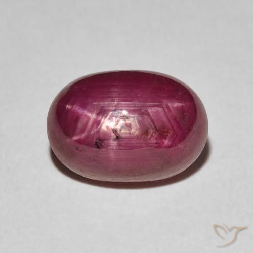 3.84ct 天然 果酱红 星光红宝石, 椭圆形, 不透明