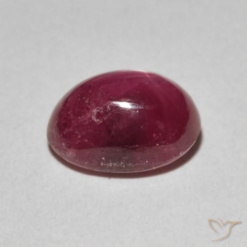 3.68克拉天然星光红宝石，椭圆形，不透明