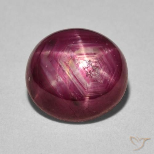 5.18ct 天然 中红 星光红宝石, 椭圆形, 不透明