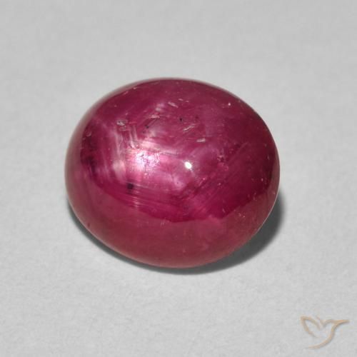 3.59克拉天然星光红宝石，椭圆形，不透明
