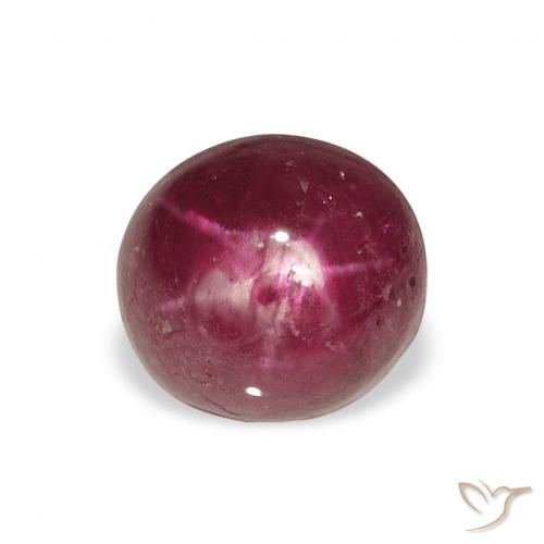 4.52ct 天然 深洋红色 星光红宝石, 椭圆形, 不透明