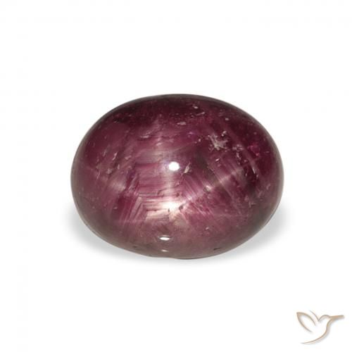 4.75ct 天然 梅紫色 星光红宝石, 椭圆形, 不透明