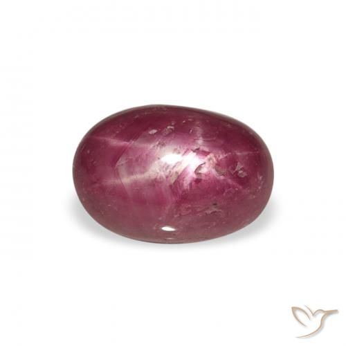 2.87ct 天然 Medium Light-Purple 星光红宝石, 椭圆形, 不透明