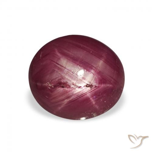 3.25ct 天然 酒红色 星光红宝石, 椭圆形, 不透明