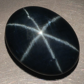 14.60克拉天然星光蓝宝石，椭圆形切割，16.5×12.8毫米，不透明