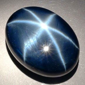81.27克拉天然星光蓝宝石，椭圆形切割，26.7×19.8毫米，不透明