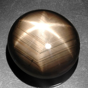 41.92克拉天然黑色星光蓝宝石，椭圆形切割，21×19.9毫米，不透明