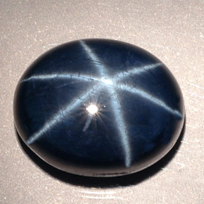 19.63克拉天然星光蓝宝石，椭圆形切割，15.2×12.4毫米，不透明