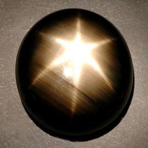 55.93克拉天然黑色星光蓝宝石，椭圆形切割，22.4×20.5毫米，不透明