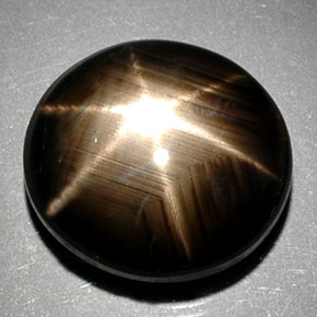 10.29克拉天然黑色星光蓝宝石，椭圆形切割，12.5×11.1毫米，不透明