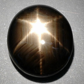 10.29克拉天然黑色星光蓝宝石，椭圆形切割，12.5×11.1毫米，不透明