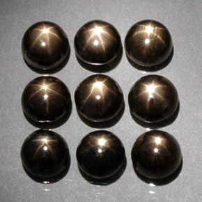 克拉天然星光蓝宝石，圆形切割，不透明