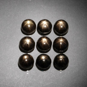 克拉天然星光蓝宝石，圆形切割，不透明