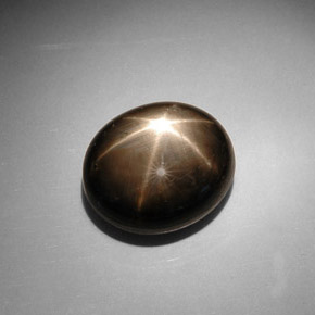 17.90克拉天然黑色星光蓝宝石，椭圆形切割，15.4×13.4毫米，不透明