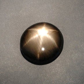 12.04克拉天然黑色星光蓝宝石，椭圆形切割，15.7×14.7毫米，不透明