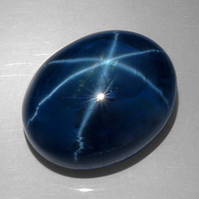 62.28克拉天然星光蓝宝石，椭圆形切割，22.8×18.2毫米，不透明