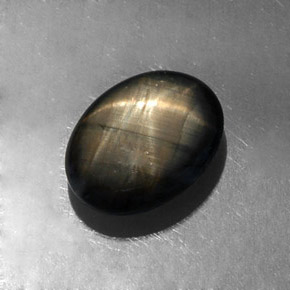 4.26克拉天然星光蓝宝石，椭圆形切割，不透明