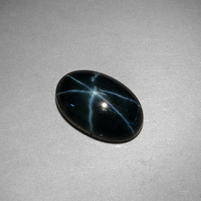 3.21克拉天然星光蓝宝石，椭圆形切割，11×7.2毫米，不透明