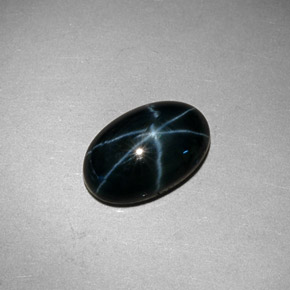 3.21克拉天然星光蓝宝石，椭圆形切割，11×7.2毫米，不透明