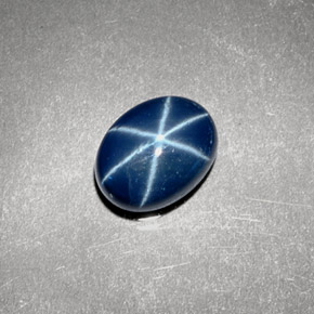2.10克拉天然星光蓝宝石，椭圆形切割，8.3×6.3毫米，不透明