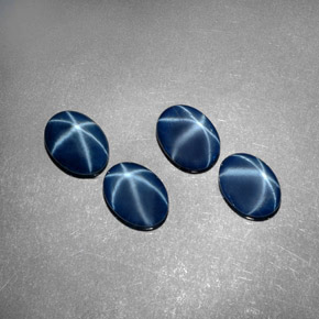 克拉天然星光蓝宝石，椭圆形切割，不透明