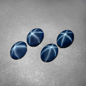 克拉天然星光蓝宝石，椭圆形切割，不透明