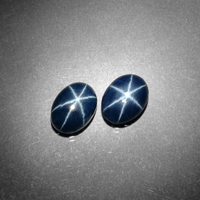 克拉天然星光蓝宝石，椭圆形切割，不透明