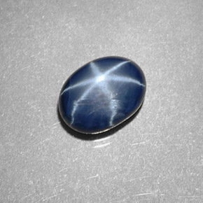 2.12克拉天然星光蓝宝石，椭圆形切割，8.2×6.1毫米，不透明