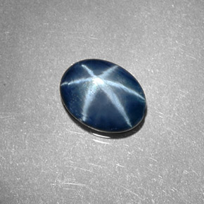 1.30克拉天然星光蓝宝石，椭圆形切割，8×6毫米，不透明