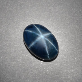 4.14克拉天然星光蓝宝石，椭圆形切割，11.2×7.6毫米，不透明
