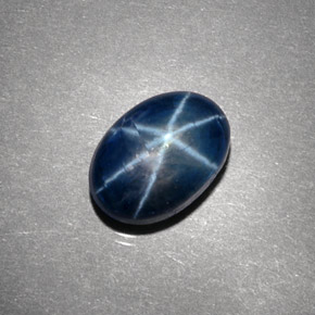 5.10克拉天然星光蓝宝石，椭圆形切割，10.9×7.7毫米，不透明