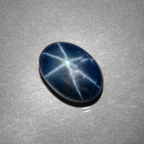 5.10克拉天然星光蓝宝石，椭圆形切割，10.9×7.7毫米，不透明