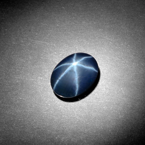 2.91克拉天然星光蓝宝石，椭圆形切割，9.7×7.2毫米，不透明