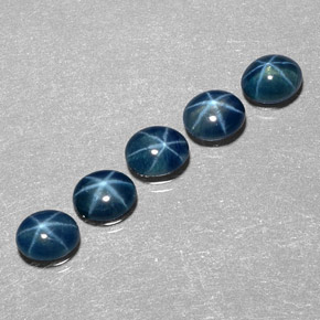 天然星光蓝宝石，透明，5.3×4.1毫米，透明/半透明