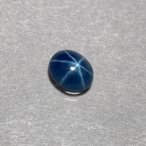 0.46克拉天然星光蓝宝石，透明，4.9×4毫米，透明/半透明