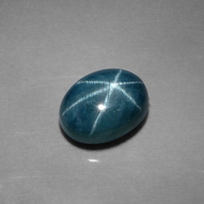 2.14克拉天然星光蓝宝石，椭圆形切割，7.7×6毫米，不透明