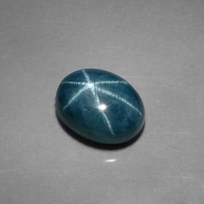 2.14克拉天然星光蓝宝石，椭圆形切割，7.7×6毫米，不透明