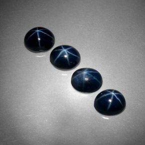 天然星光蓝宝石，椭圆形切割，5.2×4.2毫米，不透明