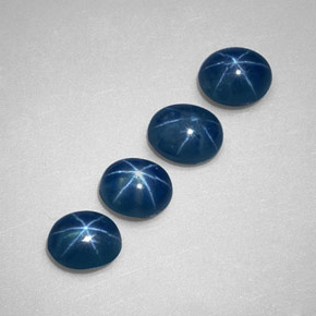 天然星光蓝宝石，透明，5.2×4.2毫米，透明/半透明